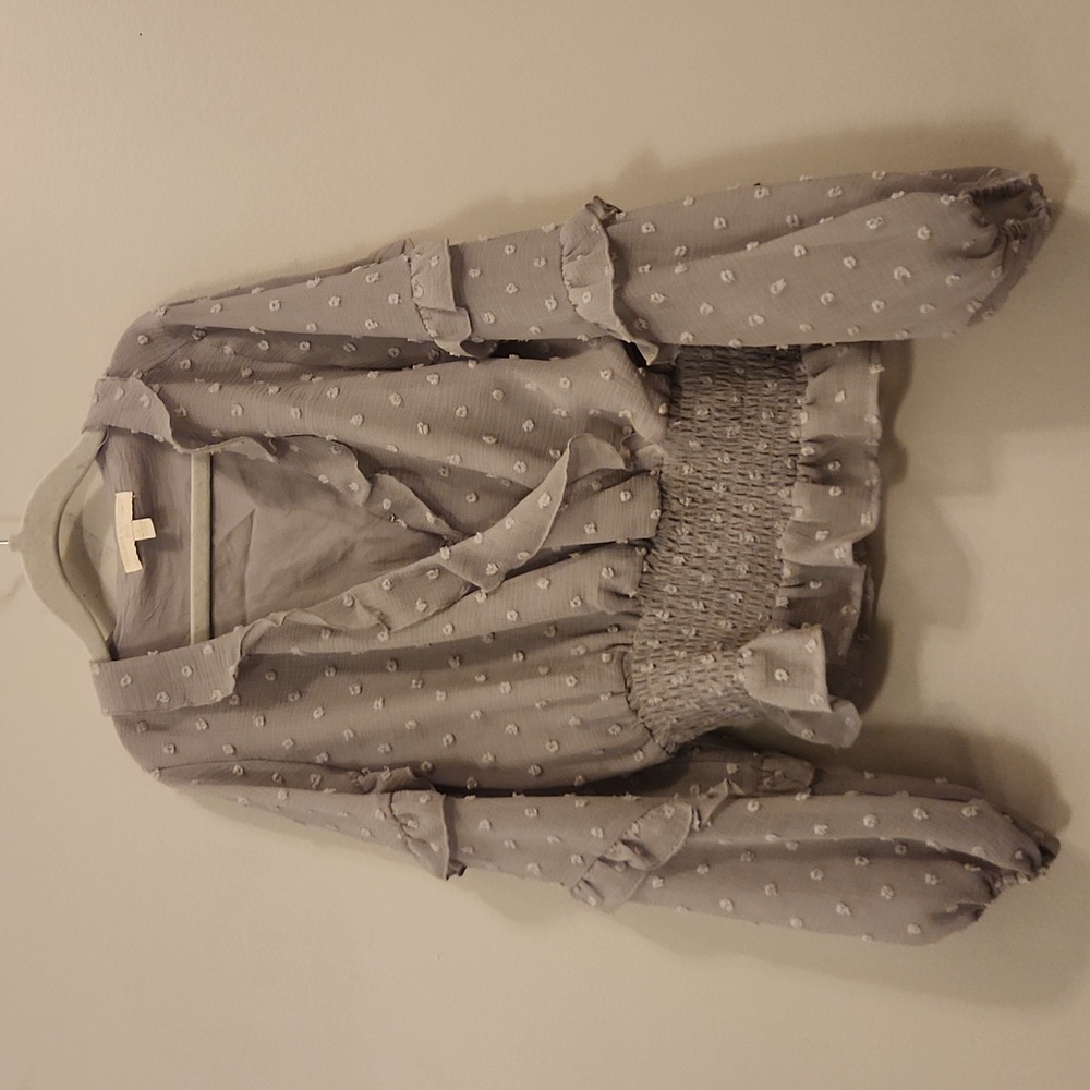 Girls' blouse ruffled long sleeves